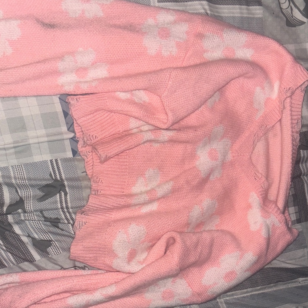 Floral Pink Sweater